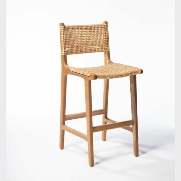 ברומו עיצובים - Jepara כסא בר ראטן טבעי