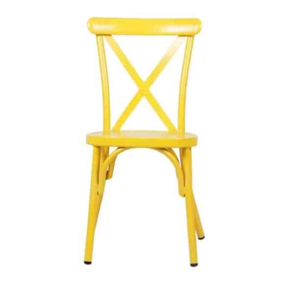 כסא אלומניום איקס צהוב
