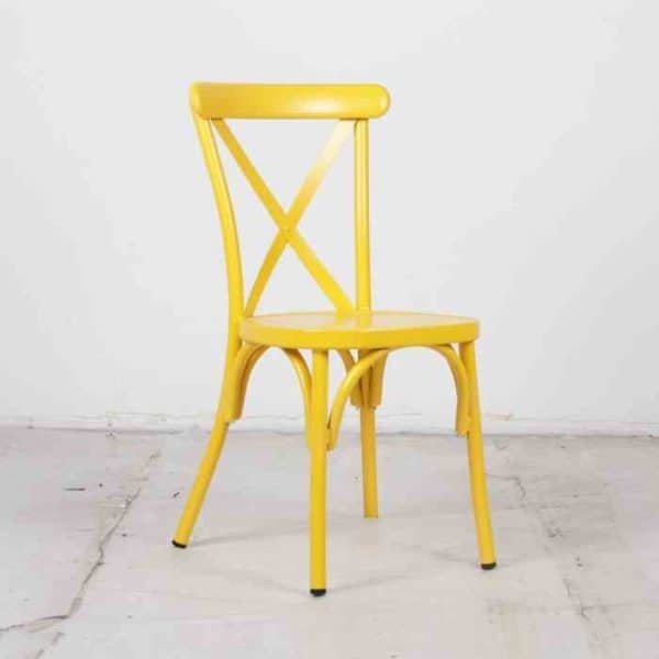 ברומו עיצובים - כסא אלומניום איקס צהוב