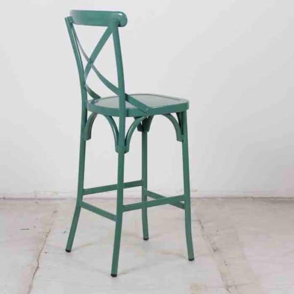 כסא בר אלומניום איקס ירוק