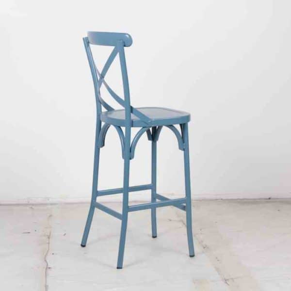 כסא בר אלומניום איקס כחול