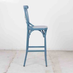 כסא בר אלומניום איקס כחול