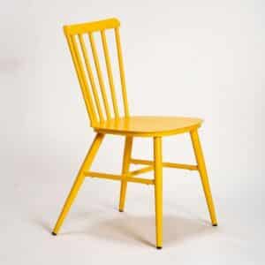 Vintage כסא אלומניום צהוב