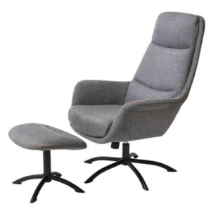 כורסא + הדום דגם KELLY גוון אפור - תמונה ראשית