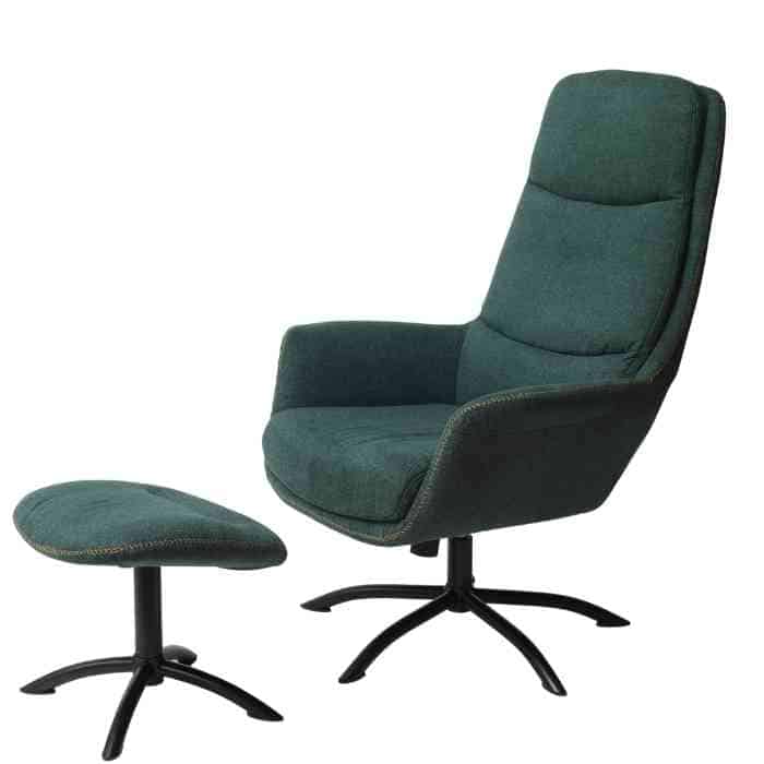 כורסא + הדום דגם KELLY גוון ירוק - תמונה ראשית