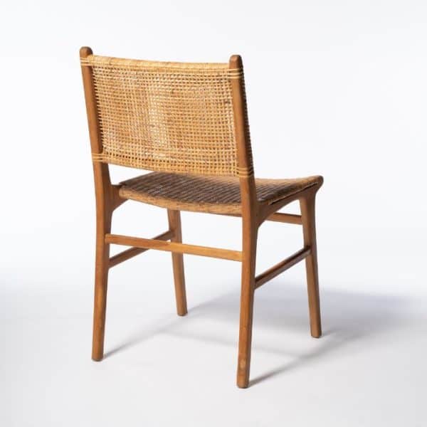ברומו עיצובים - Jepara כסא אוכל טיק וראטן טבעי