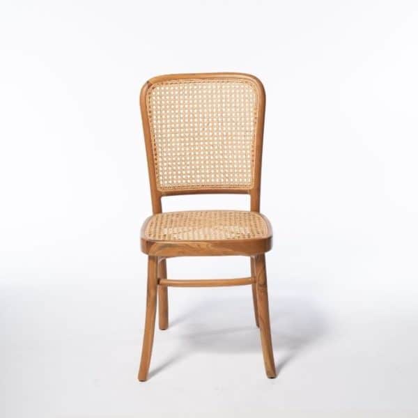 ברומו עיצובים - Jepara כסא מעץ משולב ראטן