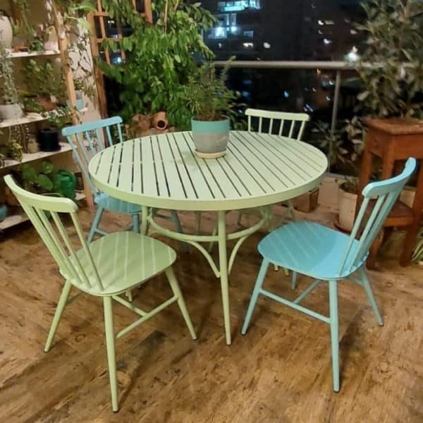 ברומו עיצובים - Vintage כסא אלומיניום ירוק