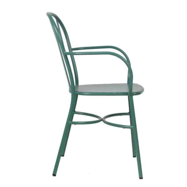 ברומו עיצובים - Joy כסא אלומיניום עם ידיות ירוק