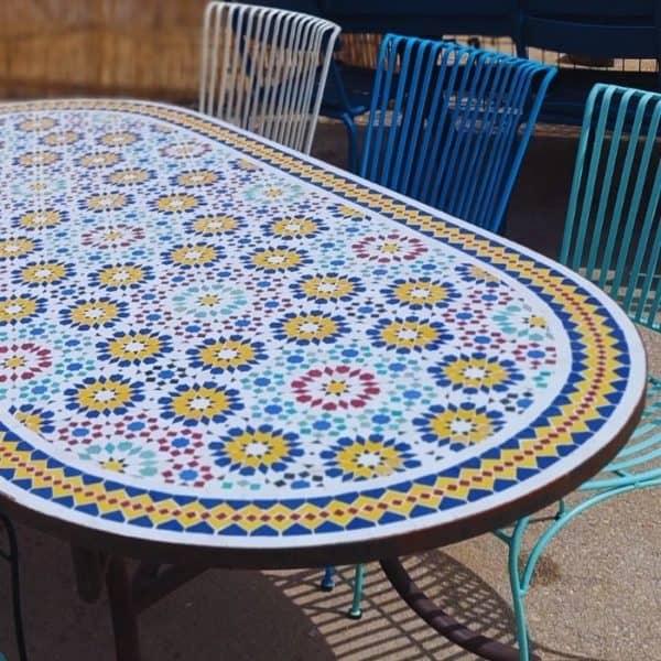 ברומו עיצובים - Maroc שולחן פסיפס אובלי