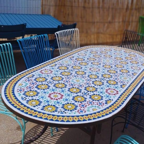 ברומו עיצובים - Maroc שולחן פסיפס אובלי