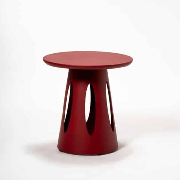 ברומו עיצובים - Montana שולחן אלומיניום עגול בורדו