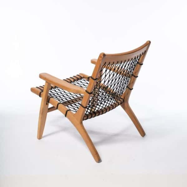 ברומו עיצובים - Black כורסא מעץ טיק וחבל סינטטי