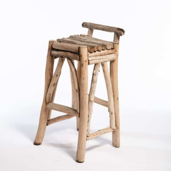 ברומו עיצובים - Macau כסא בר מעץ טיק