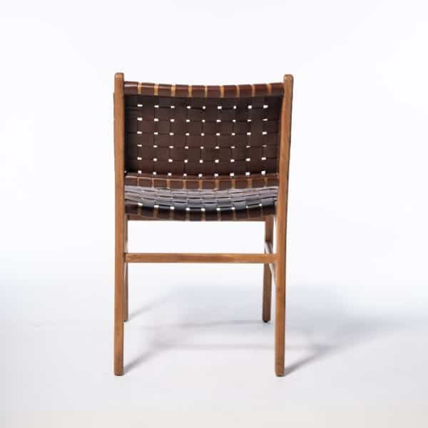 ברומו עיצובים - Surakarta כסא עור קלוע חום