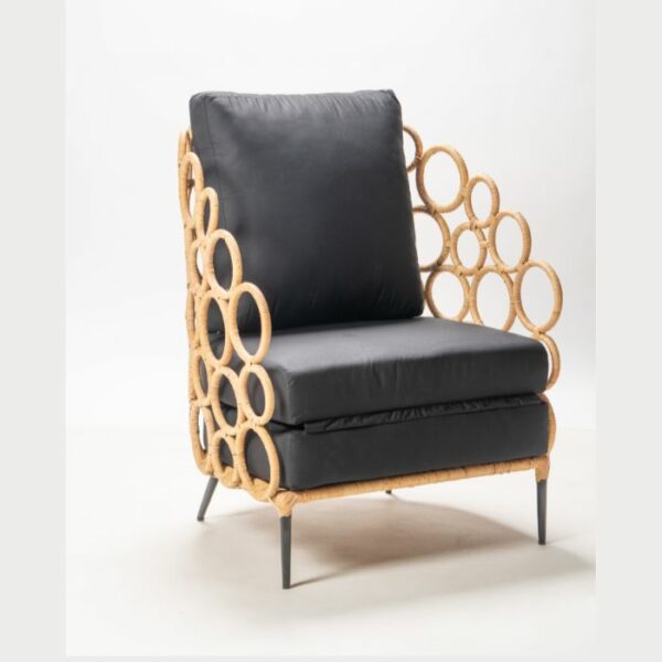 ברומו עיצובים - Oxxa כורסא מעוצבת שחורה