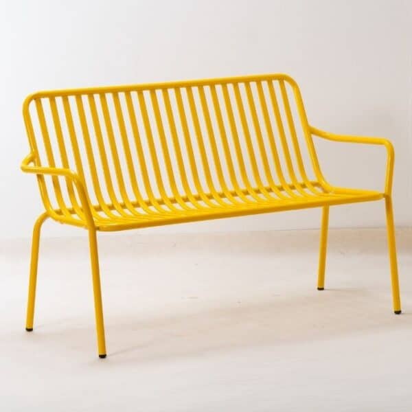 ברומו עיצובים - Banksy ספסל אלומיניום צהוב
