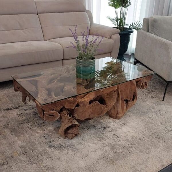 ברומו עיצובים - Lorin שולחן סלון שורש עץ טיק