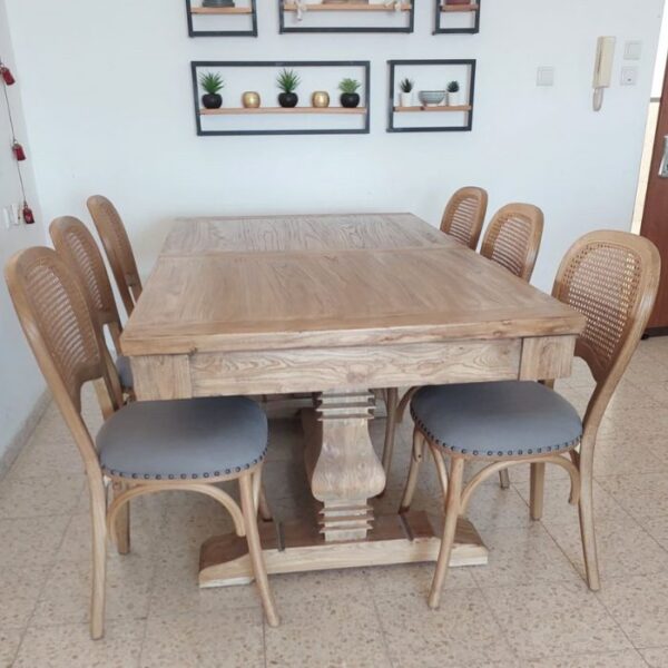 ברומו עיצובים - Moia שולחן אבירים מעץ מלא 160 ס”מ