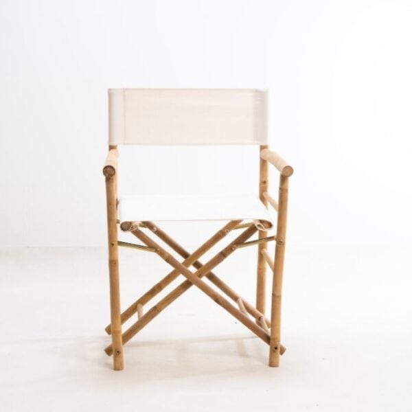 ברומו עיצובים - White כסא במאי מבמבוק
