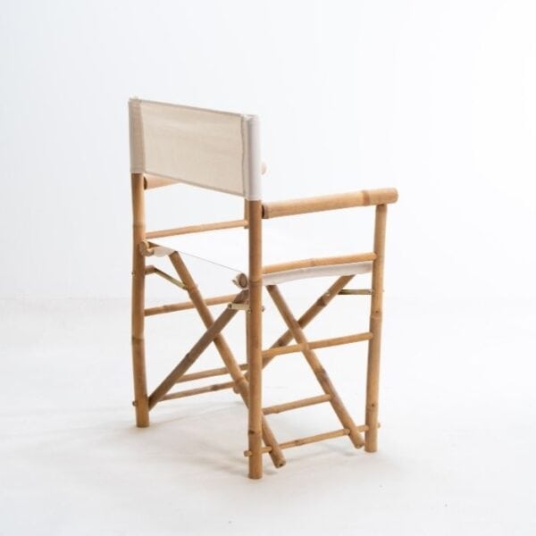 ברומו עיצובים - White כסא במאי מבמבוק