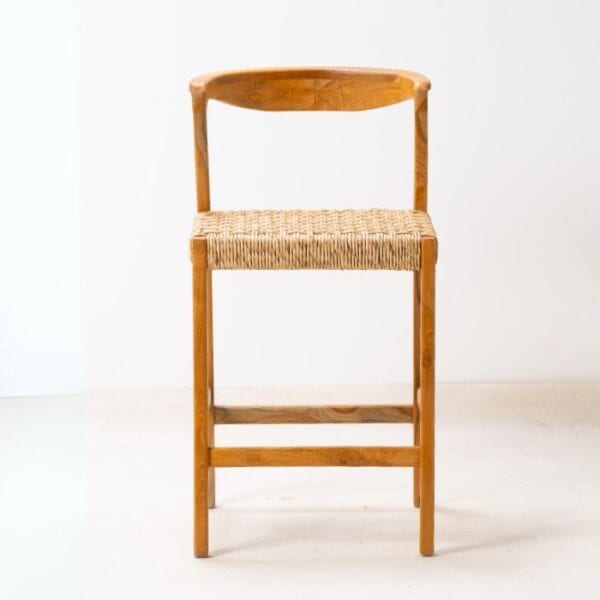 ברומו עיצובים - New Sande כסא בר מעץ וראטן סינטטי