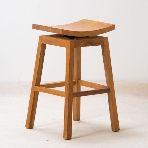 ברומו עיצובים - Tores כסא בר מעץ טיק