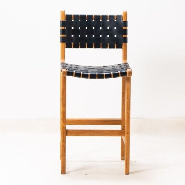 ברומו עיצובים - Jepara כסא בר רצועות קלועות