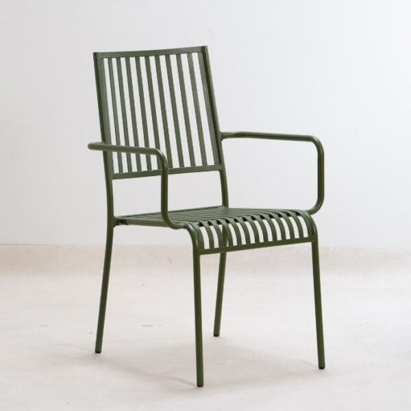ברומו עיצובים - Rubens כסא אלומיניום עם ידיות ירוק