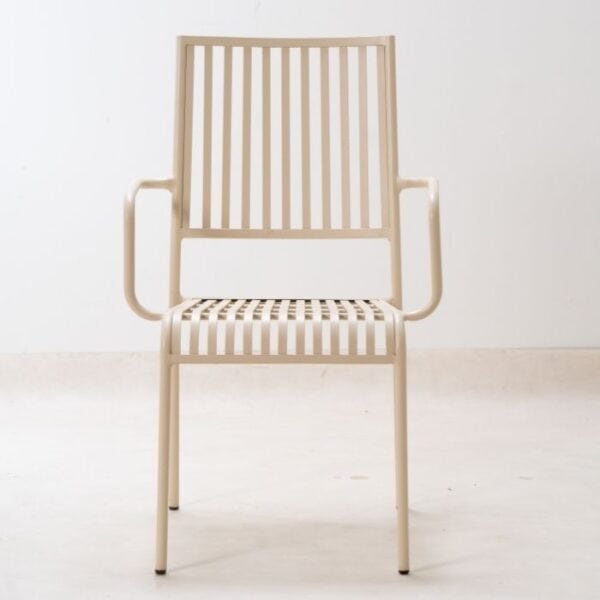 ברומו עיצובים - Rubens כסא אלומיניום עם ידיות שמנת