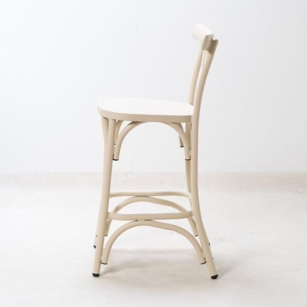 ברומו עיצובים - Mattise כסא בר מאלומניום שמנת