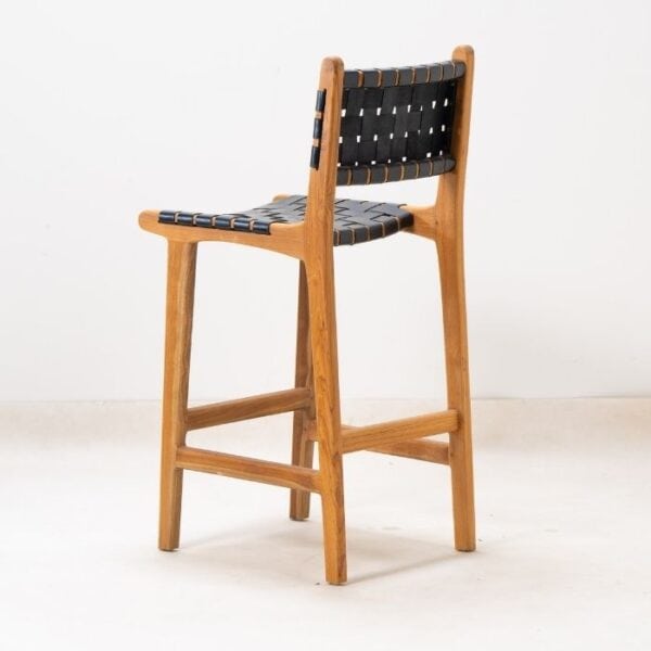 ברומו עיצובים - Jepara כסא בר רצועות קלועות