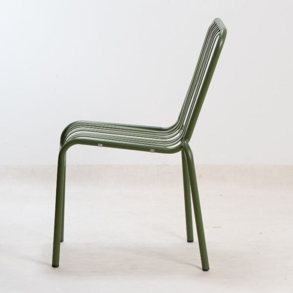 ברומו עיצובים - New Linen כסא מתכת ירוק