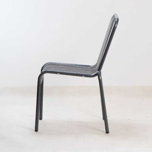 ברומו עיצובים - New Linen כסא מתכת אפור