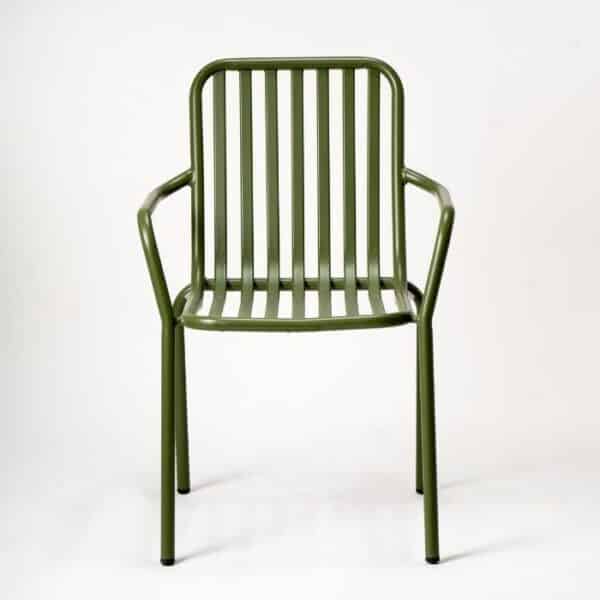 ברומו עיצובים - Banksy כסא אלומיניום עם ידיות ירוק